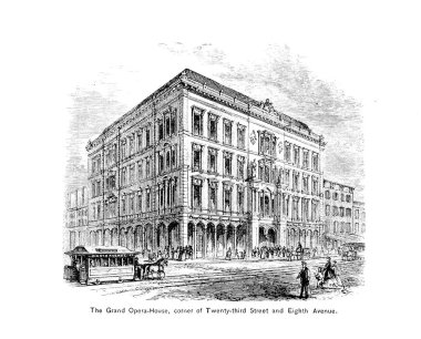 New York şehri. Oyma illüstrasyon