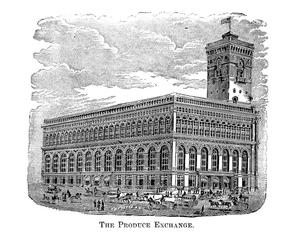 New York city. Engraving illustration