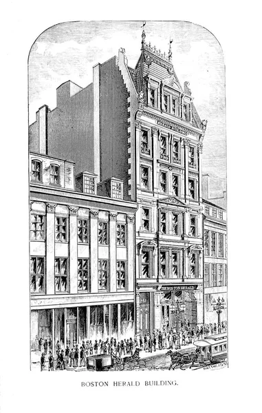 Boston City Illustration Gravure — Photo