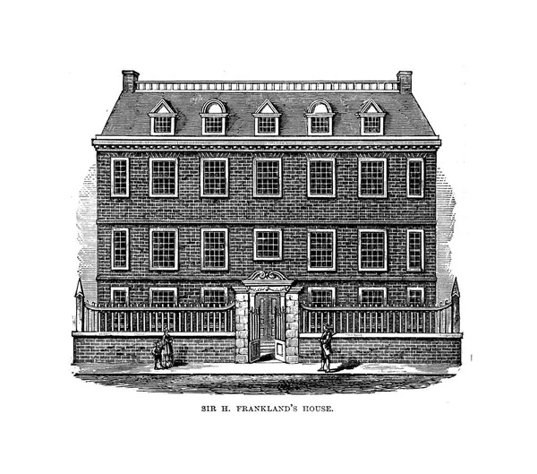 Boston City Engraving Illustration — Stock Photo, Image