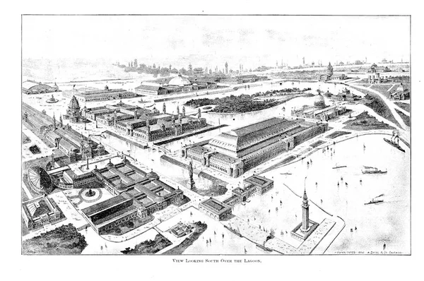 Philadelphia City Engraving Illustration — Stock Photo, Image