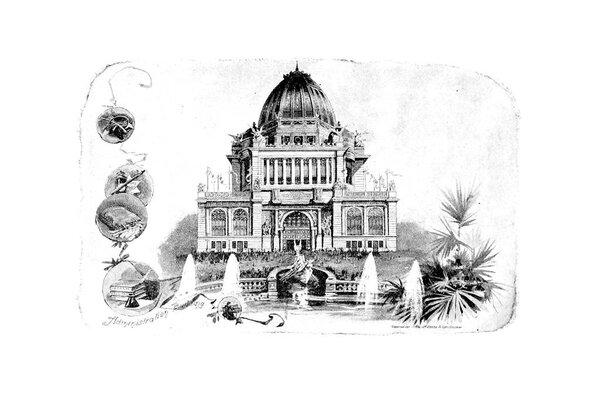 Philadelphia city. Engraving illustration