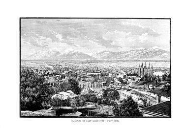 Salt Lake City. Oyma illüstrasyon