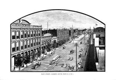 Salt Lake City. Oyma illüstrasyon