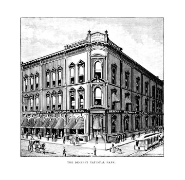 Salt Lake City. Oyma illüstrasyon