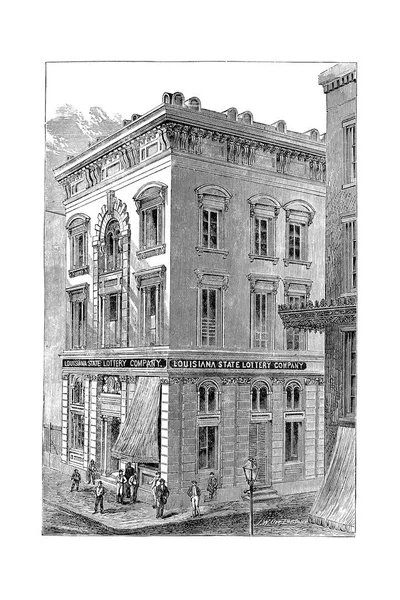 New Orleans Engraving Illustration — Stock Photo, Image