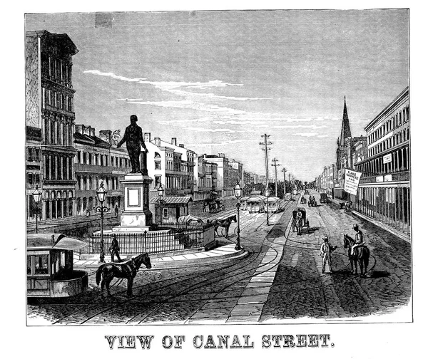 New Orleans Engraving Illustration — Stock Photo, Image