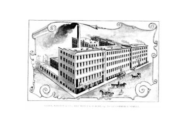 Newark. Oyma illüstrasyon. Retro ve eski görüntü