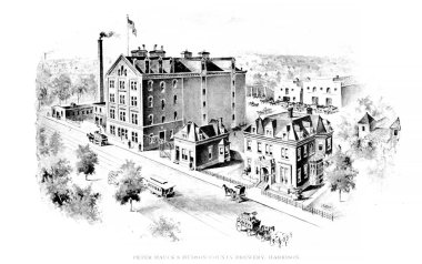 Newark. Oyma illüstrasyon. Retro ve eski görüntü