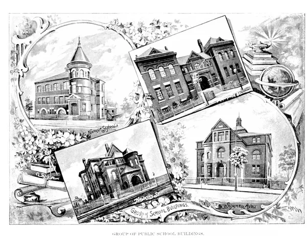 Newark Illustrazione Dell Incisione Retro Vecchia Immagine — Foto Stock