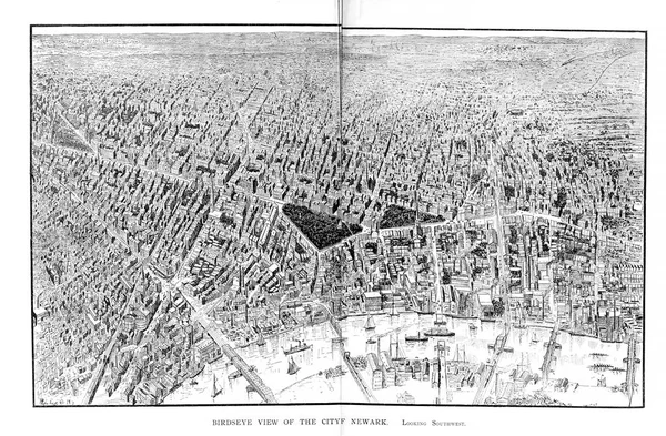 Newark. Engraving illustration. Retro and old image