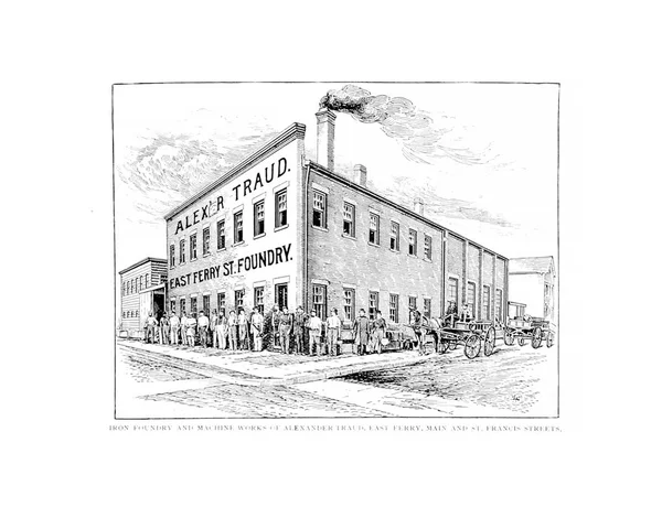 Newark Engraving Illustration Retro Old Image — Stock Photo, Image