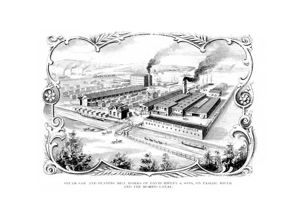 Newark Engraving Illustration Retro Old Image — Stock Photo, Image