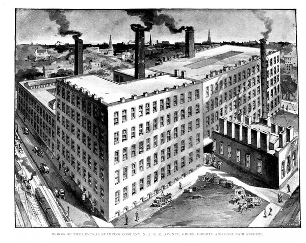 Newark Engraving Illustration Retro Old Image — Stock Photo, Image