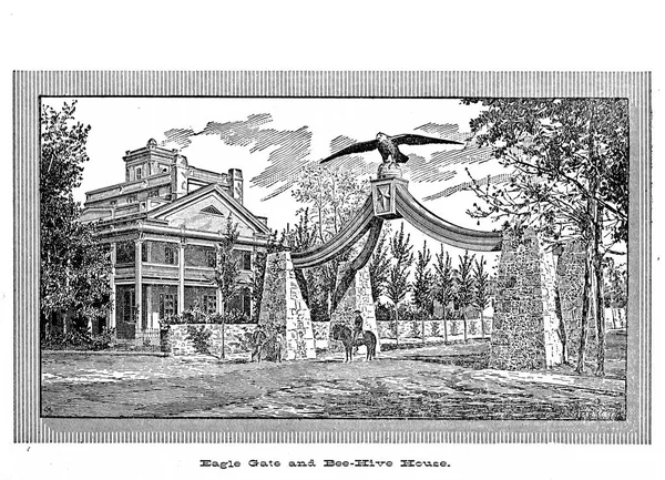 Salt Lake City. Engraving illustration