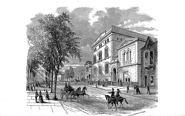 Philadelphia City Engraving Illustration — Stock Photo, Image