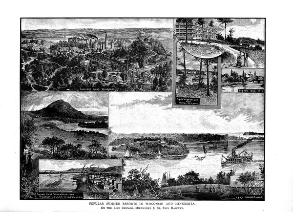 Πόλη Tacoma Εικονογράφηση Χαρακτική — Φωτογραφία Αρχείου