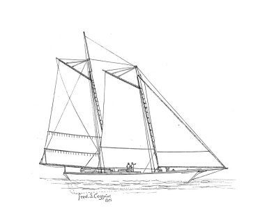 Sailling tekne. Retro ve eski görüntü