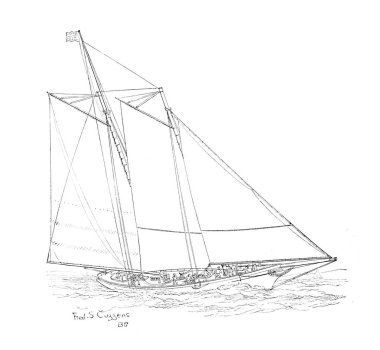 Sailling tekne. Retro ve eski görüntü