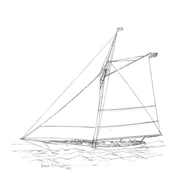 Sailling tekne. Retro ve eski görüntü