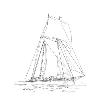 Sailling tekne. Retro ve eski görüntü