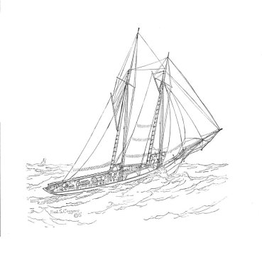 Sailling tekne. Retro ve eski görüntü