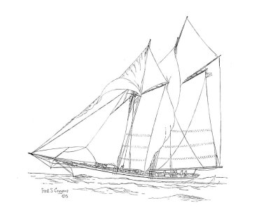 Sailling tekne. Retro ve eski görüntü