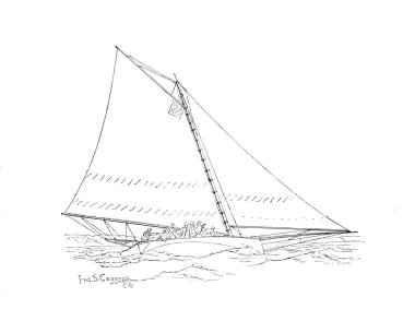 Sailling tekne. Retro ve eski görüntü