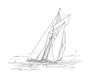 Sailling tekne. Retro ve eski görüntü