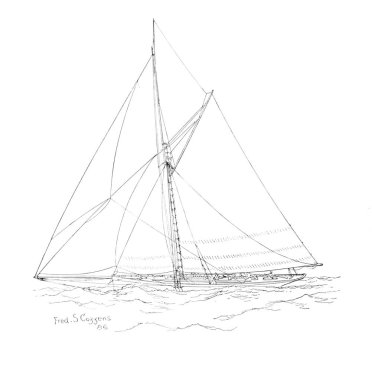 Sailling tekne. Retro ve eski görüntü