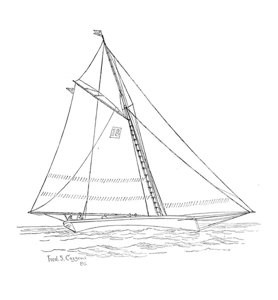 Sailling ボート レトロ イメージ — ストック写真