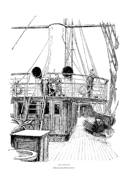 Ιστιοπλοϊκό Σκάφος Ρετρό Και Παλιά Εικόνα — Φωτογραφία Αρχείου