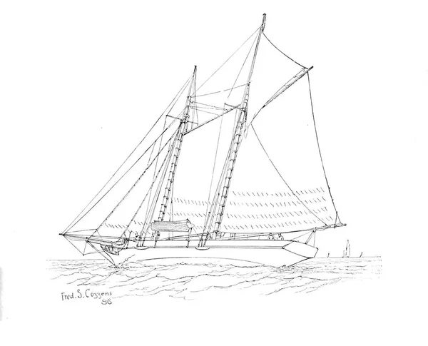 Sailling Катер Ретро Старі Образ — стокове фото