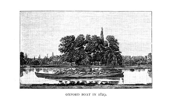 Rowing Illustration Retro Old Image — Stock Photo, Image