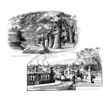 İngiltere'de Illustration. Retro ve eski görüntü