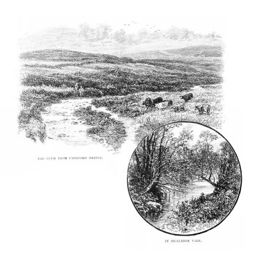 İngiltere'de Illustration. Retro ve eski görüntü