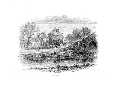 İngiltere'de Illustration. Retro ve eski görüntü