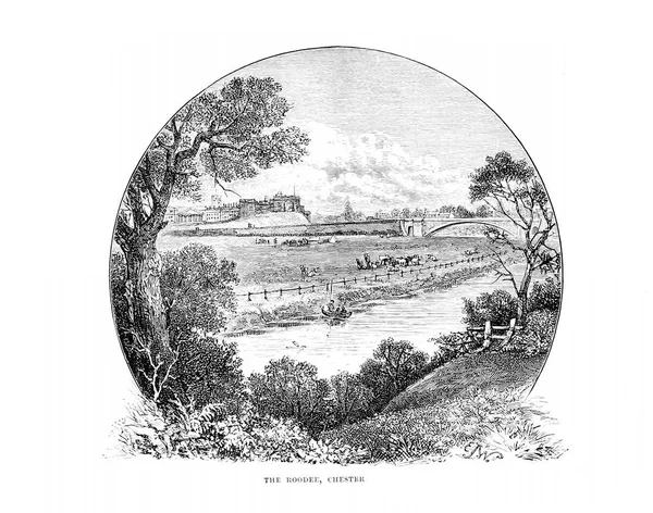 İngiltere'de Illustration. Retro ve eski görüntü