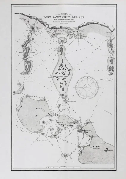 Stara Mapa Kuba Retro Stary Obraz — Zdjęcie stockowe