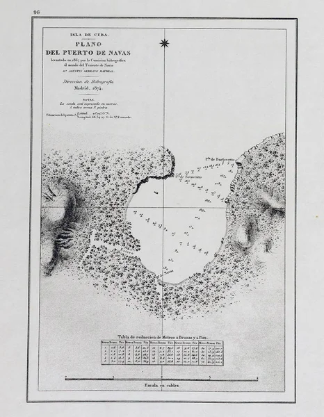 Stara Mapa Kuba Retro Stary Obraz — Zdjęcie stockowe