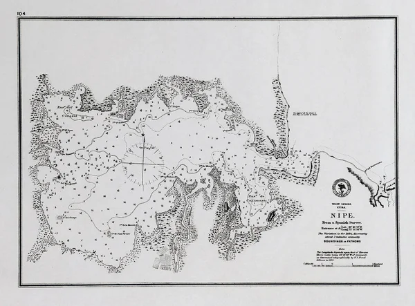 Stara Mapa Kuba Retro Stary Obraz — Zdjęcie stockowe