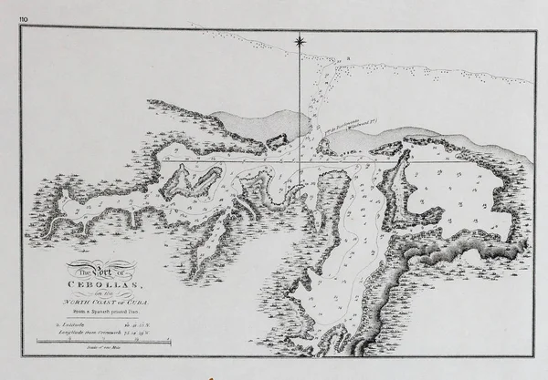 Stara Mapa Kuba Retro Stary Obraz — Zdjęcie stockowe