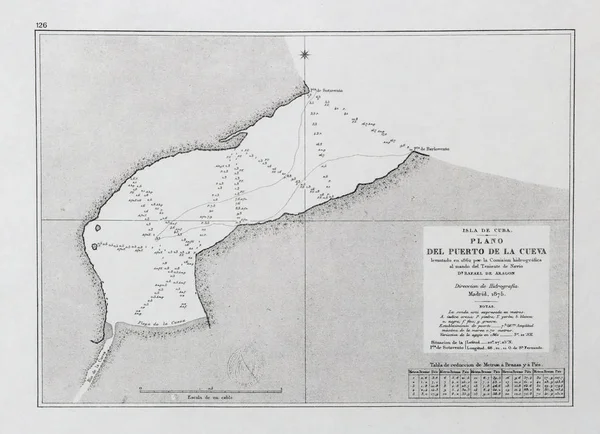 Παλιός Χάρτης Κούβα Ρετρό Και Παλιά Εικόνα — Φωτογραφία Αρχείου