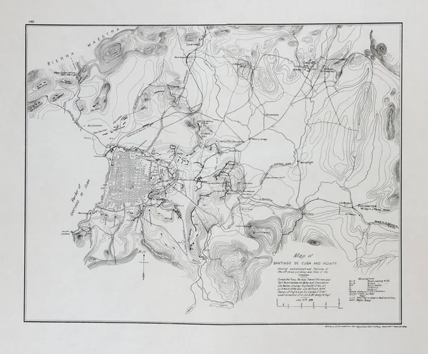 Stará Mapa Kuba Retro Starý Obraz — Stock fotografie