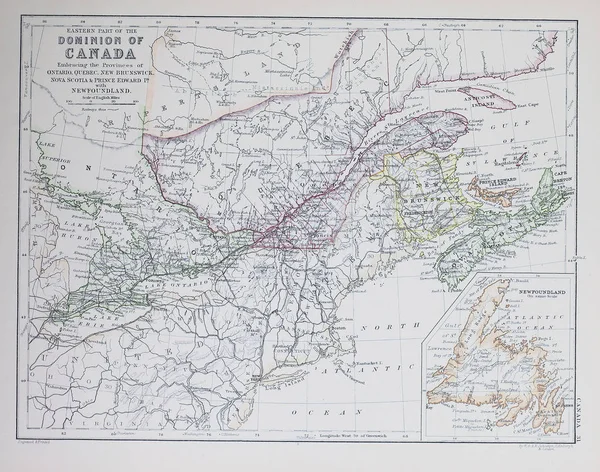 Stara Mapa Grawerowanie Obrazu — Zdjęcie stockowe