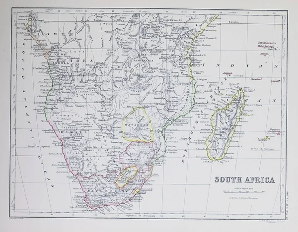 Mapa Antigo Imagem Gravura — Fotografia de Stock