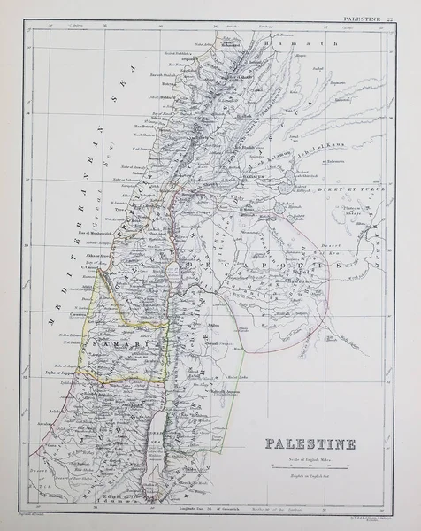 Mapa Antigo Imagem Gravura — Fotografia de Stock