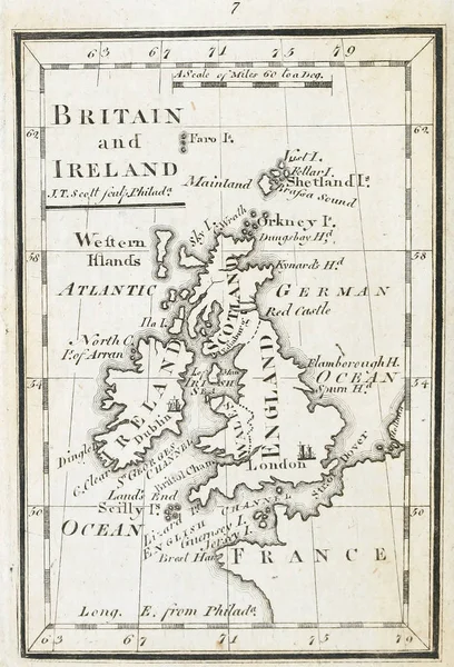 Old Map Engraving Image — Stock Photo, Image