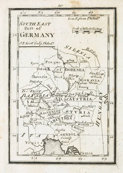 Old map. Engraving image