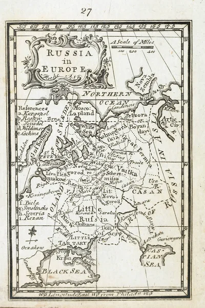 Vecchia Mappa Incisione Immagine — Foto Stock